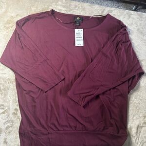 JM Collection Long Sleeve Shirt - Deep Purple